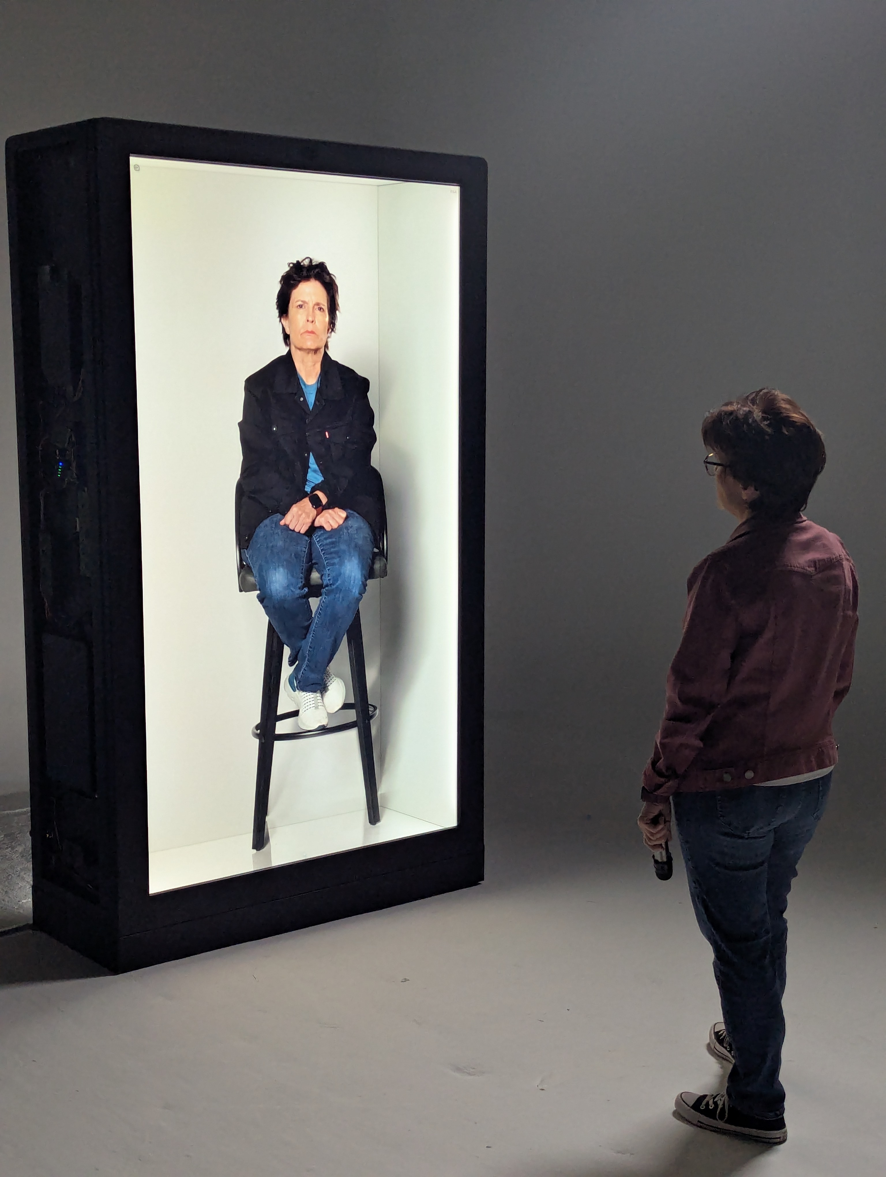 Kara Swisher viewing her digital twin